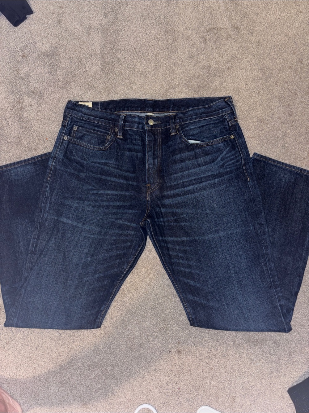 J. Crew Straight-Leg Dark Indigo Jeans